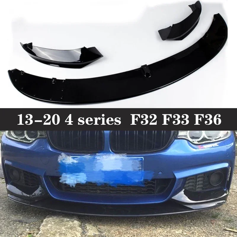 For BMW 4 Series F32 F33 F36 420i 430i M Sports Carbon Fiber Car Front Bumper Lip Front lip Front Diffuser Chin Spoiler Body Kit