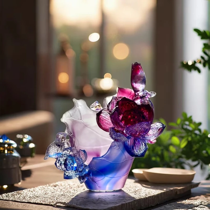 

Handmade glass is naturally inspired by lost wax casting antique style