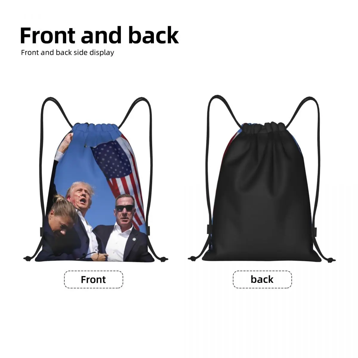 2024 Trump Rallye Shooting Bag Kordel zug Rucksack Sport Gym Sackpack Donald Trump Shot String Taschen für Yoga