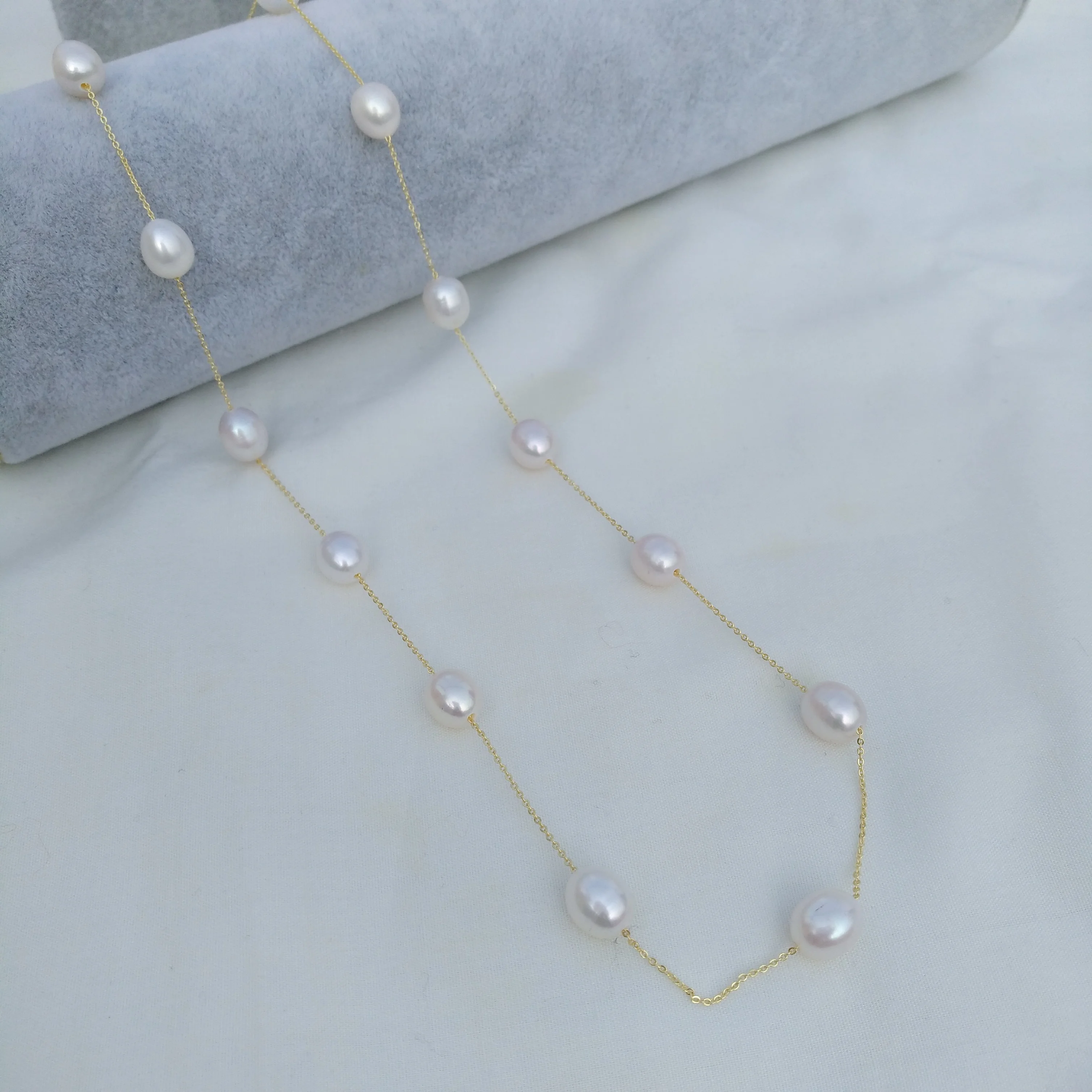 

Suitable For Any Occasion Coveted AAAA Round natural 6-7MM South sea real white pearl necklace