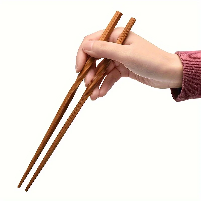 Natural Bamboo Chopsticks Set, Chinese Style Chopsticks, Household Carbonized Pointed Chopsticks, Tableware, Kitchen Supplies