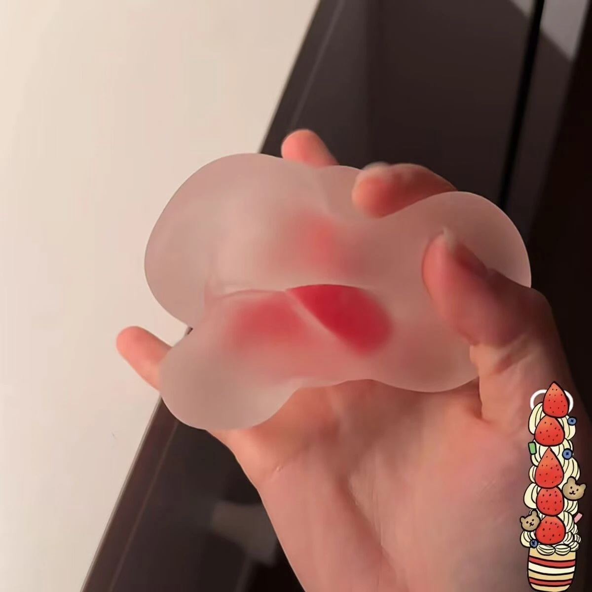 Juguete antiestrés de mochi de fresa para aliviar el estrés y desahogar la ira, juguete de descompresión de rebote lento para aliviar el estrés