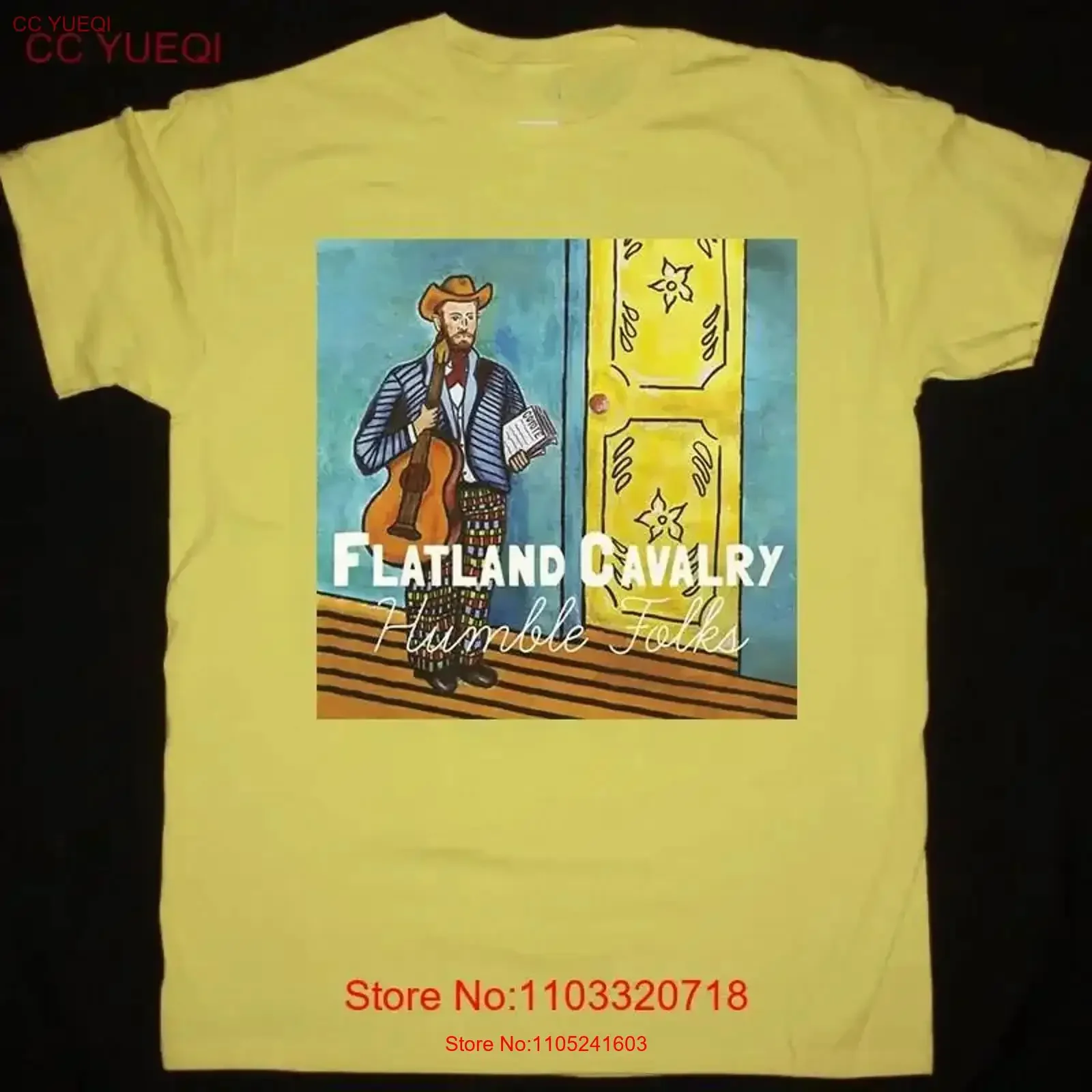 

Футболка с альбомом Flatland Cavalry Band Humble Folks, полный размер S 5XL, винтажный стираный топ для повседневной носки, мужская повседневная винтажная футболка