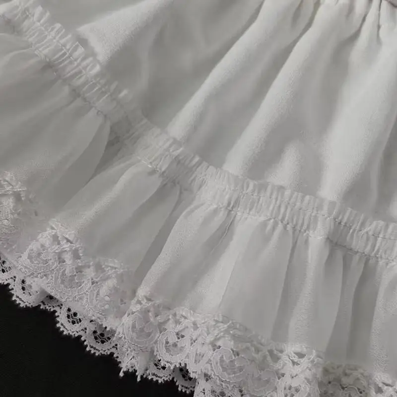 تنورة خصر قابلة للتمدد للفتيات للاستخدام اليومي، تفاصيل ممزقة، نسيج قطني مريح 425F