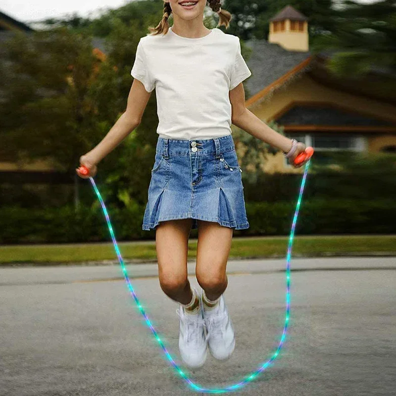 Children Skipping Rope Practice Jumping Game Fitness Home Gym Electronic Luminous Skipping Rope Children Students