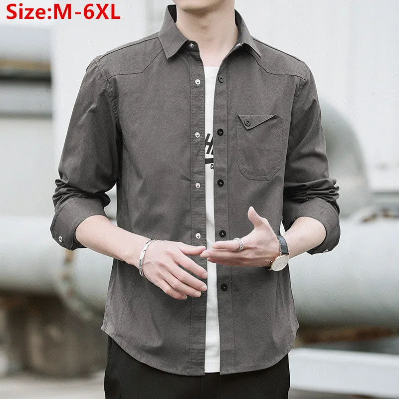 

2024 New Spring Autumn Pure Cotton Shirts Men's Solid Loose Casual Shirts Jackets Fashion Vintage Slim Tops Shirts Coats for Men