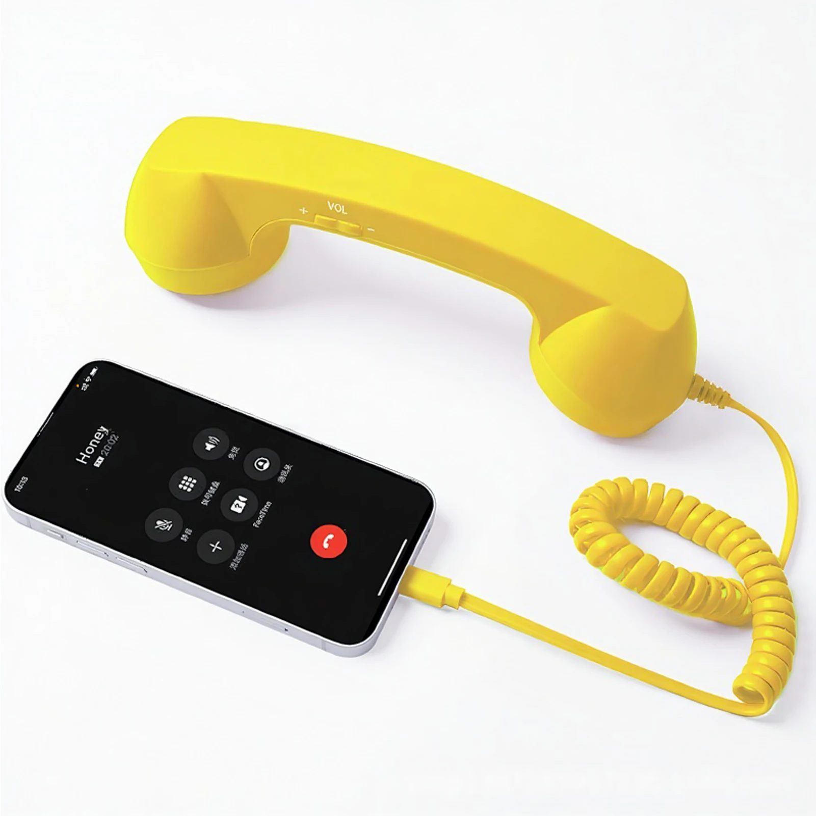 Step Back In Time Retro Phone Handset With Stable Signal And Type-C Style Receiver Type-C Style Landline Handle Receiver