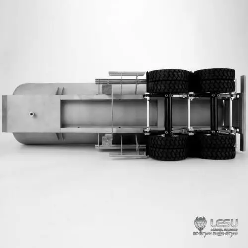 1/14  LESU 20Foot Semi Trailer RC Tractor Truck Metal Oil Tank Truck Gas-tanker Painted Vehilcle For DIY Engineering Car