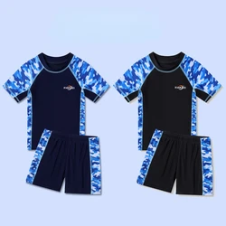 Children's Split Body Sun Protection Swimsuit, Baby Boy Swimwear, Quick Drying, Hot Spring, New Style, 2 Pcs