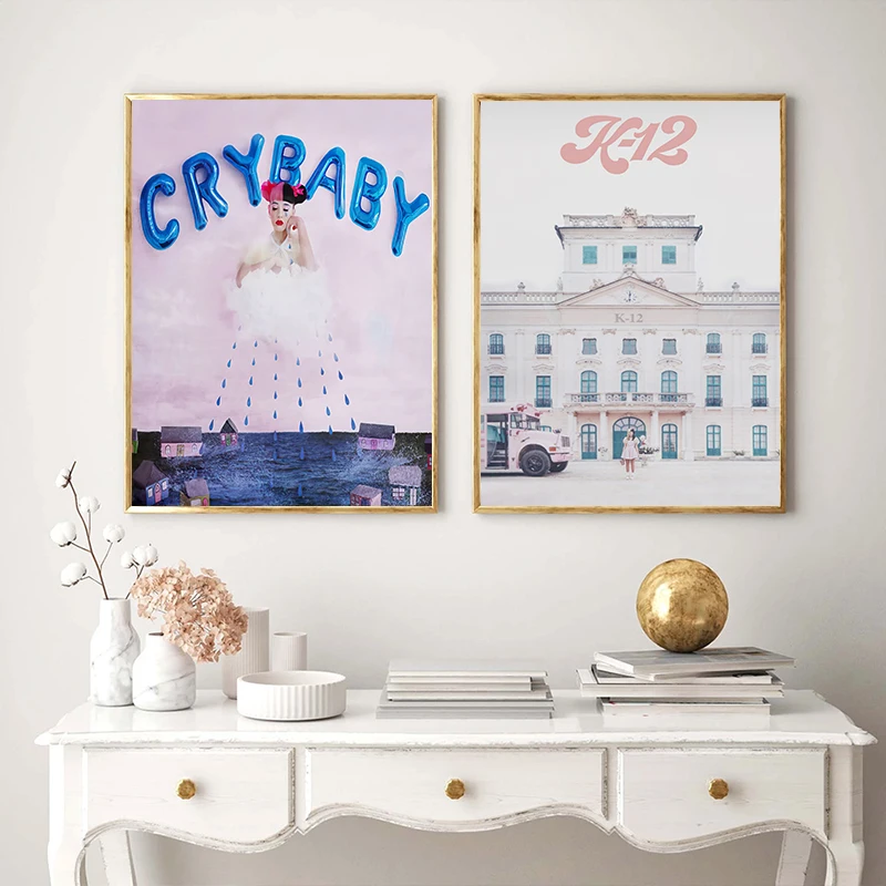 

2Pcs/Set Frameless Canvas Posters Modern Hit Album Posters Crybaby Bedroom Living Room Hallway Wall Art Home Decor