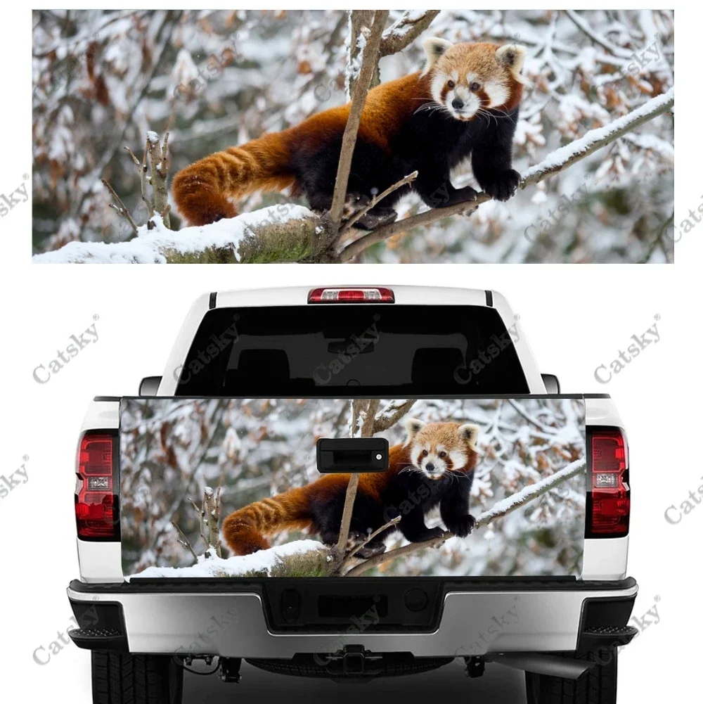 

Lesser Panda Print Car Tail Trunk Protect Vinly Wrap Sticker Decal Auto Hood Decoration Engine Cover for SUV Off-road Pickup