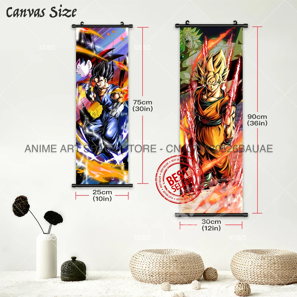 Dragon Ball DAIMA Hängendes Gemälde Raditz Home Dekoration Son Goku Wandkunst Super Saiyajin 4 Gogeta Scroll Bild Dabura Poster – Detail 5