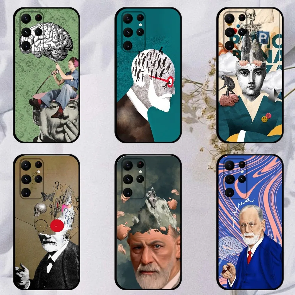 Sigmund psychoanalysis Freud  Phone Case For Samsung S23,23,22,30,21,10,9,Note20 Ultra,Lite,Ultra,5G,Plus,FE,Black Soft Case