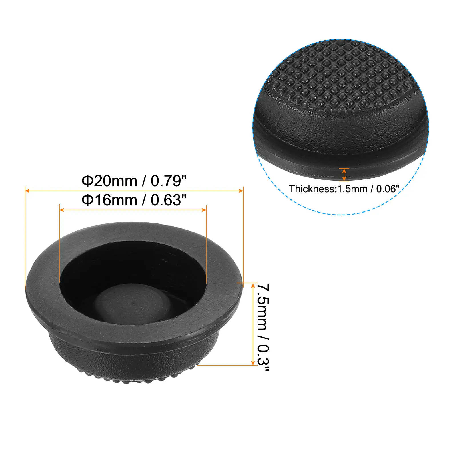 Tapa de botón de interruptor trasero, cubierta de silicona suave, tapa de interruptor de linterna LED, almohadilla de goma para antorcha eléctrica,