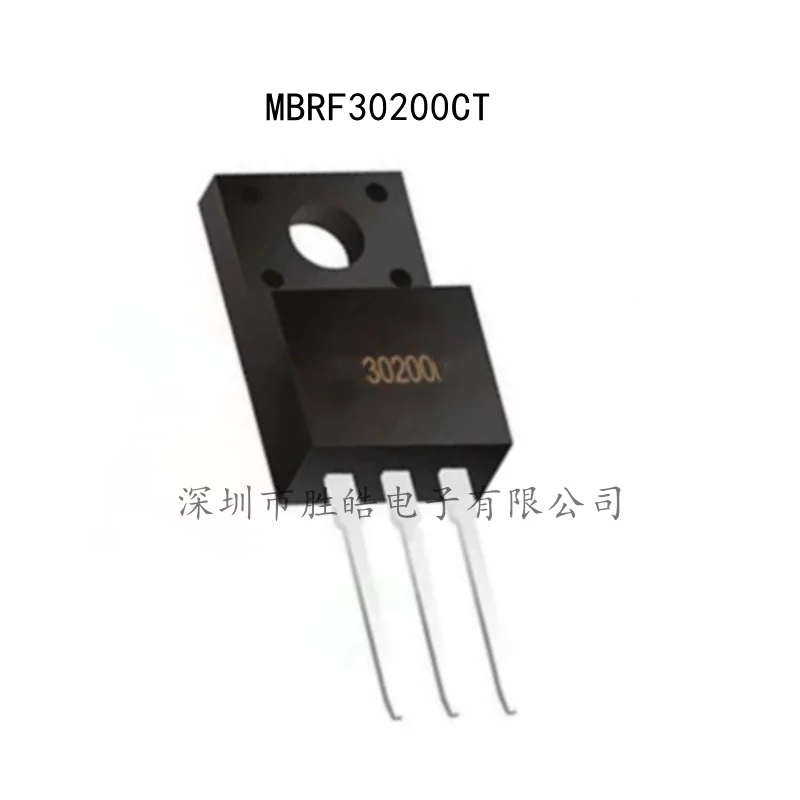 (10PCS)  NEW  MBRF30200CT   MBRF30200  B30200G  30A 200V   Schottky Diode  Straight Into The TO-220F  Integrated Circuit