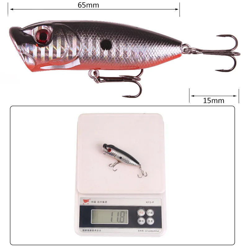 6pcs 6colors（opp bag）/5pcs 5color（with box） 6.5cm/10g Lure Floating Fishing Lures Pencil Bait Popper Top Water Artificial Baits - view 5
