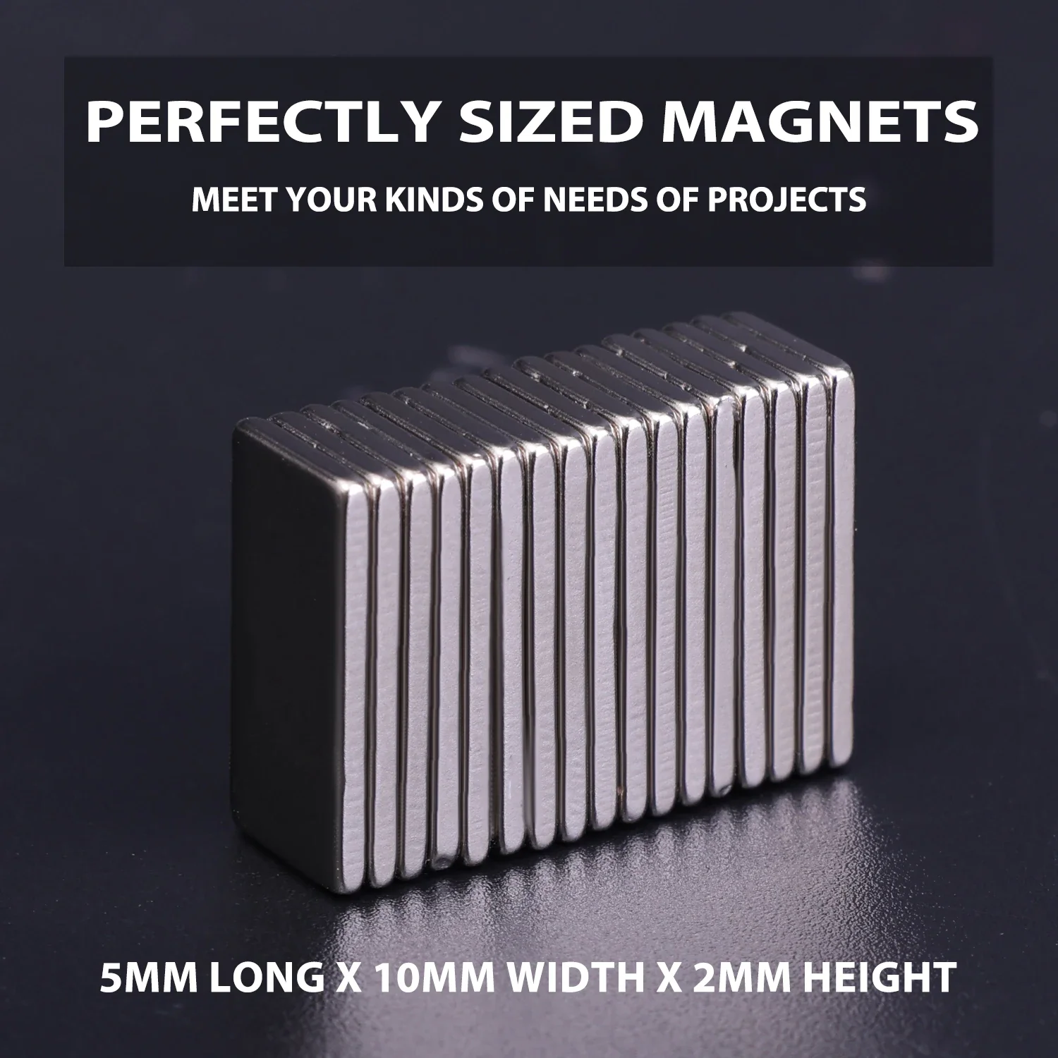 100/5Pcs Rectangular Neodymium Bar Magnets Strong Magnetic Block For Office Home Storage DIY Crafts Fridge Magnet 20x10x2mm