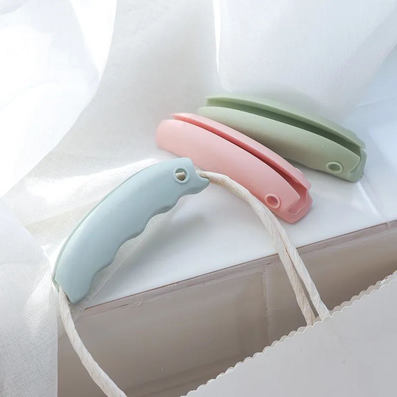 1PCS Comfortable Portable Silicone Mention Dish For Shopping Bag To Protect Hands Trip Grocery Bag Holder Clips Handle Carrier