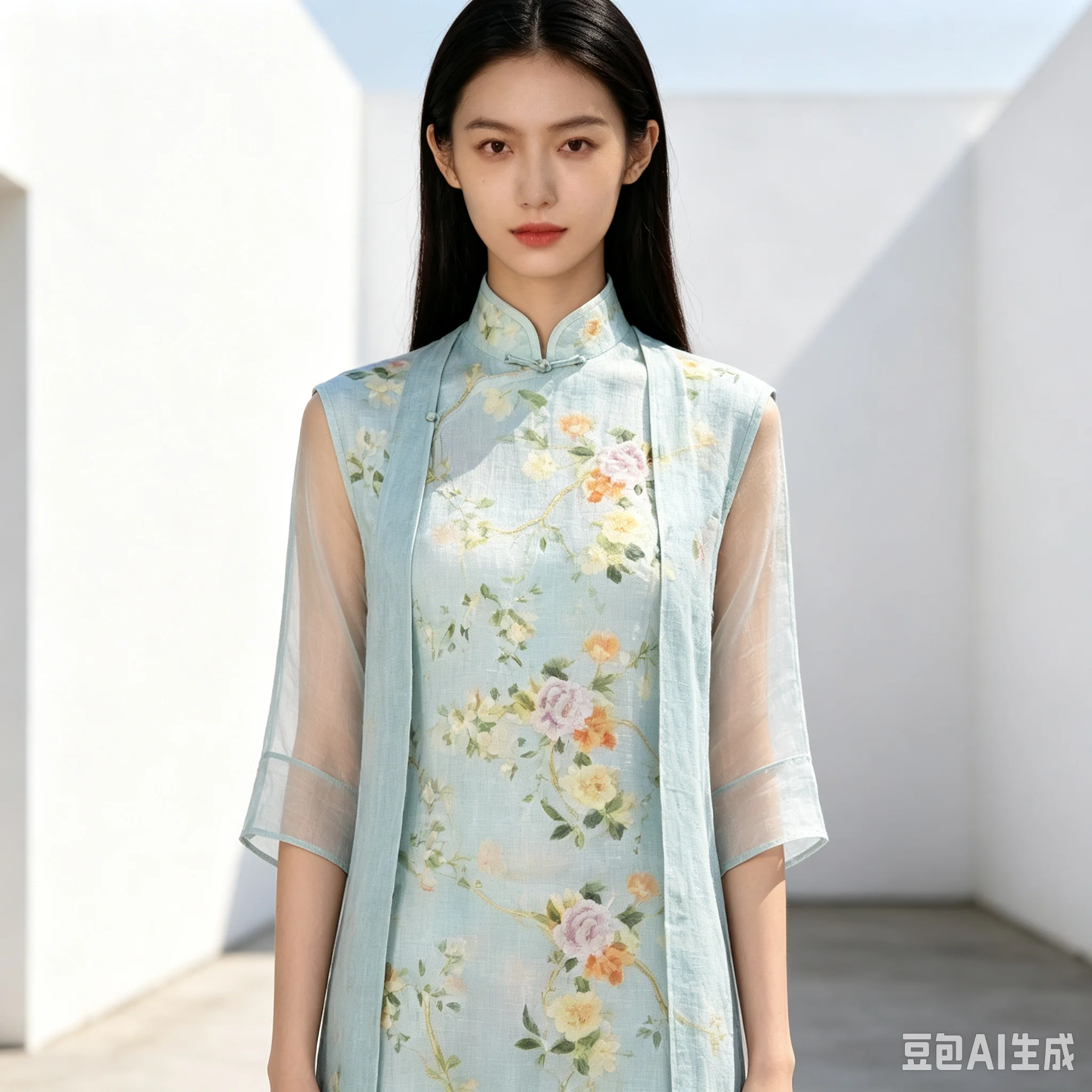 Ramie Grey Fabric, Sand Washed Thickened Printed Plain Weave, Cool Feeling Anti Pilling, For Summer Hanfu Dress, Factory Direct