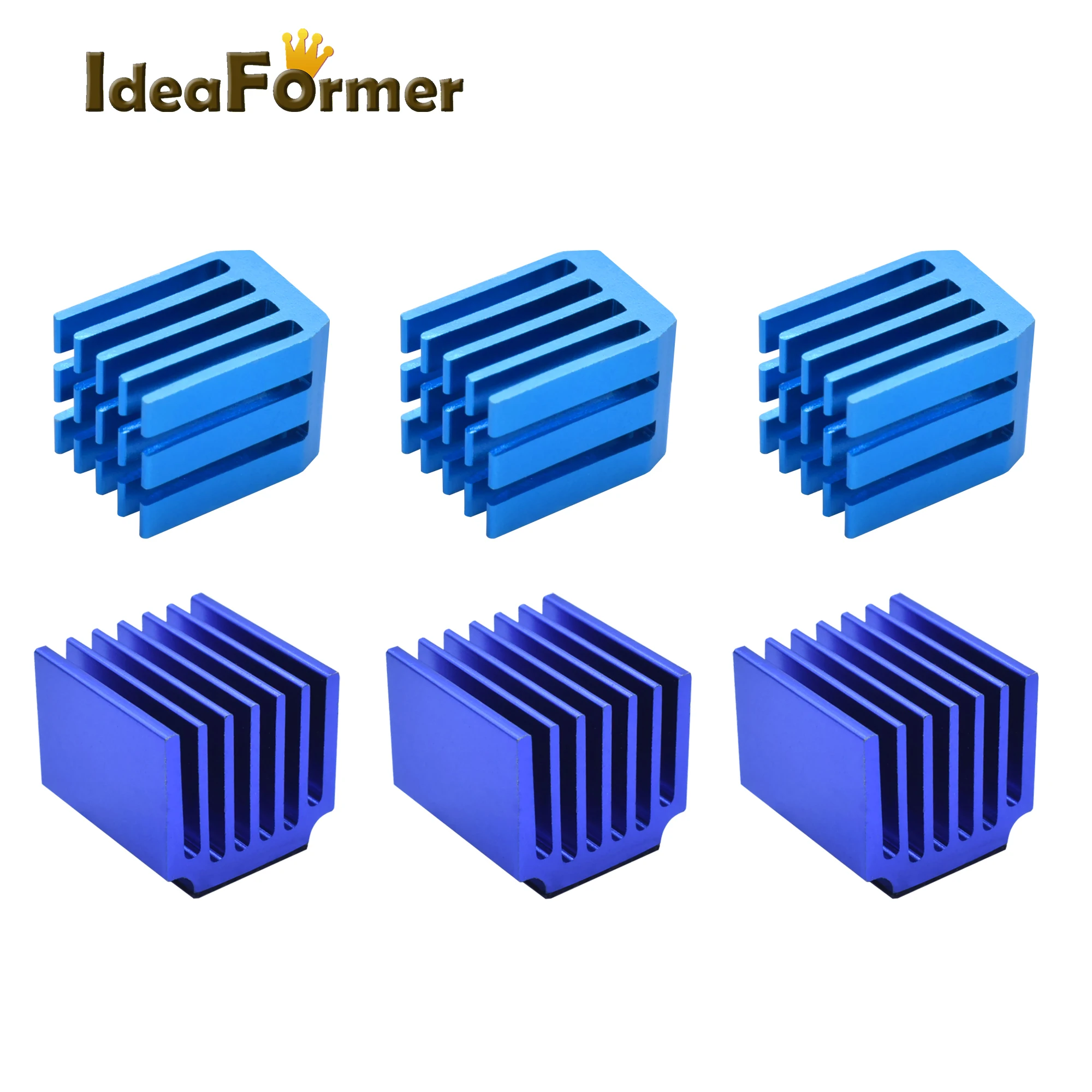 10PCS Heat Sinks 9*9*12 mm/14*15*13mm +3M Glue  Aluminum Cooler For Stepper Motor Driver A4988 DRV8825 LV8729 TMC2100 3D Printer