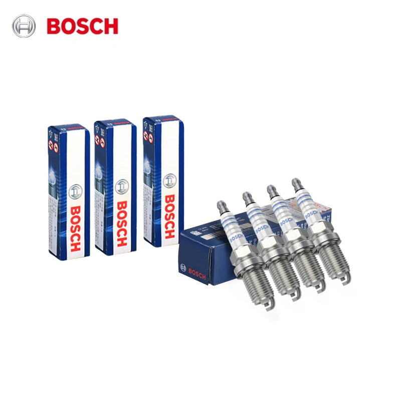 4pcs Bosch Standard Spark Plugs WR8DCX+ for VW Golf Mk2;for Chevrolet Spark/Matiz Aveo/Kalos D-Max【OE:191905450K，94535748】