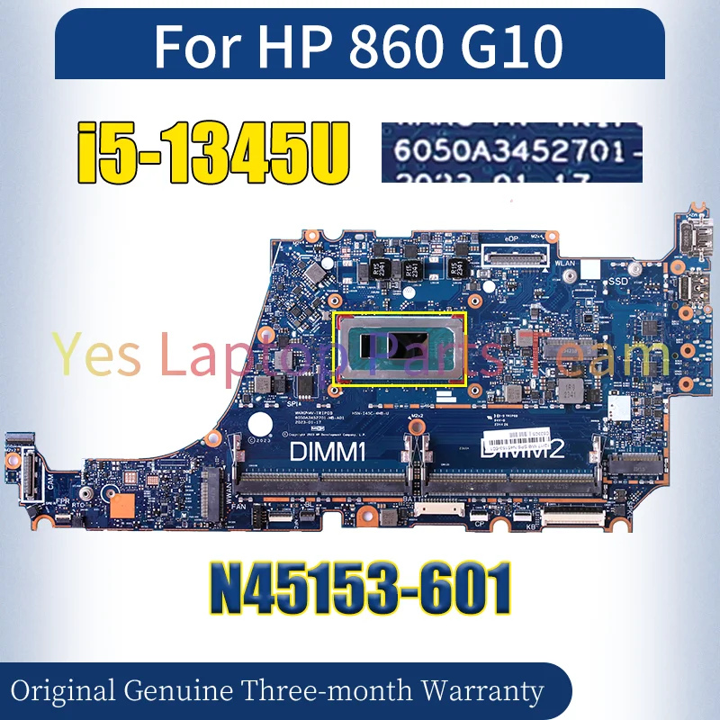 6050A3452701 For HP 860 G10 Laptop Mainboard N45153-601 SRMLZ i5-1345U Notebook Motherboard