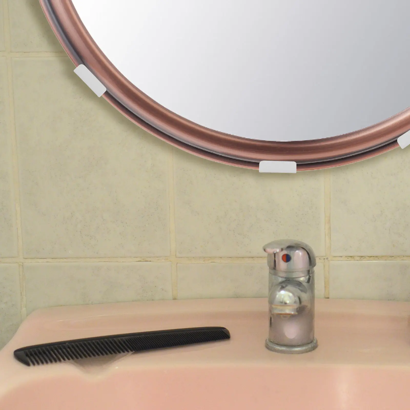8Pcs Metal Mirror Clamps Bathroom Glass Clip Holder Kit Modern Sleek Design Wall Mounted Mirror Fixing Hardware for Washbasin