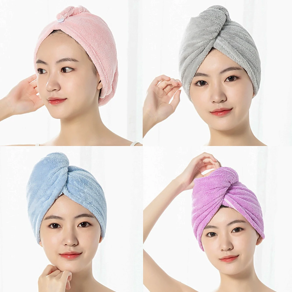 Toalla absorbente de secado rápido para mujer y adulto, gorro de microfibra para pelo largo y rizado, secado rápido, 66x25cm