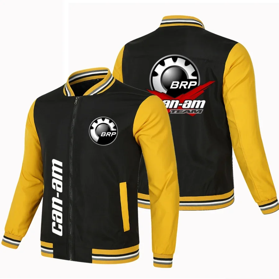 Chaqueta de béisbol de algodón con forro polar, sudadera ajustada con logotipo de coche CAN-AM, moda Hip Hop, primavera y otoño, novedad de 2023