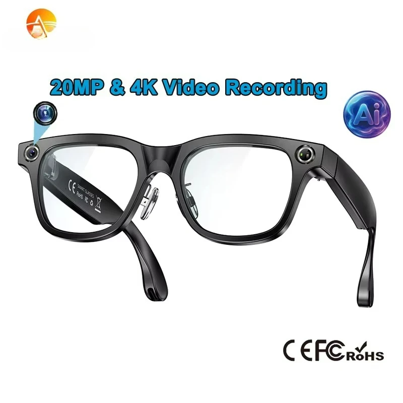 Wholesale W660 20MP Camera AI Smart Glasses 4K Video Recording ENC Noise Cancelling BT Call AI Real-time Translation Sunglasses
