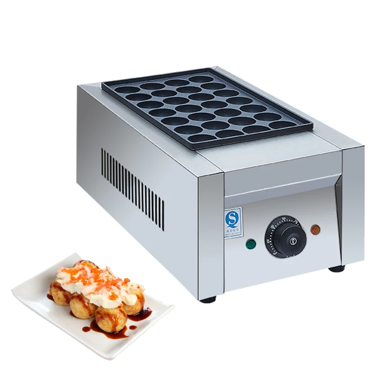 Commercial Japanese Electric Takoyaki Maker Pan Octopus Fish Ball Maker Nonstick Grill Plate Cake Pancake Machine 10 Engine 220