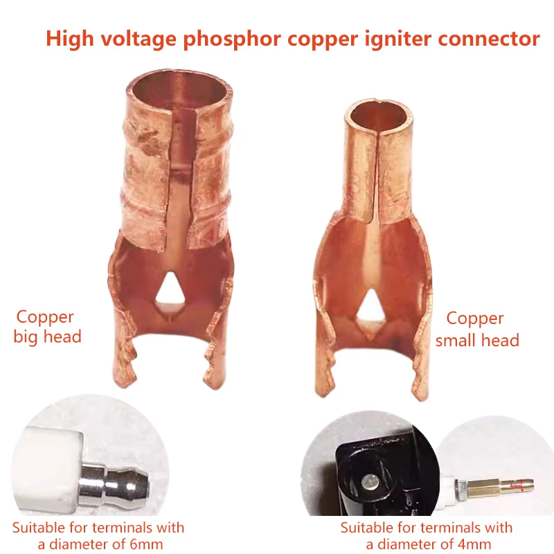 ✰✪10pcs Ignition Transformer Connector Ceramic Ignition Pin Copper Connector Ignition High Voltage Wire Connector Wire Terminal