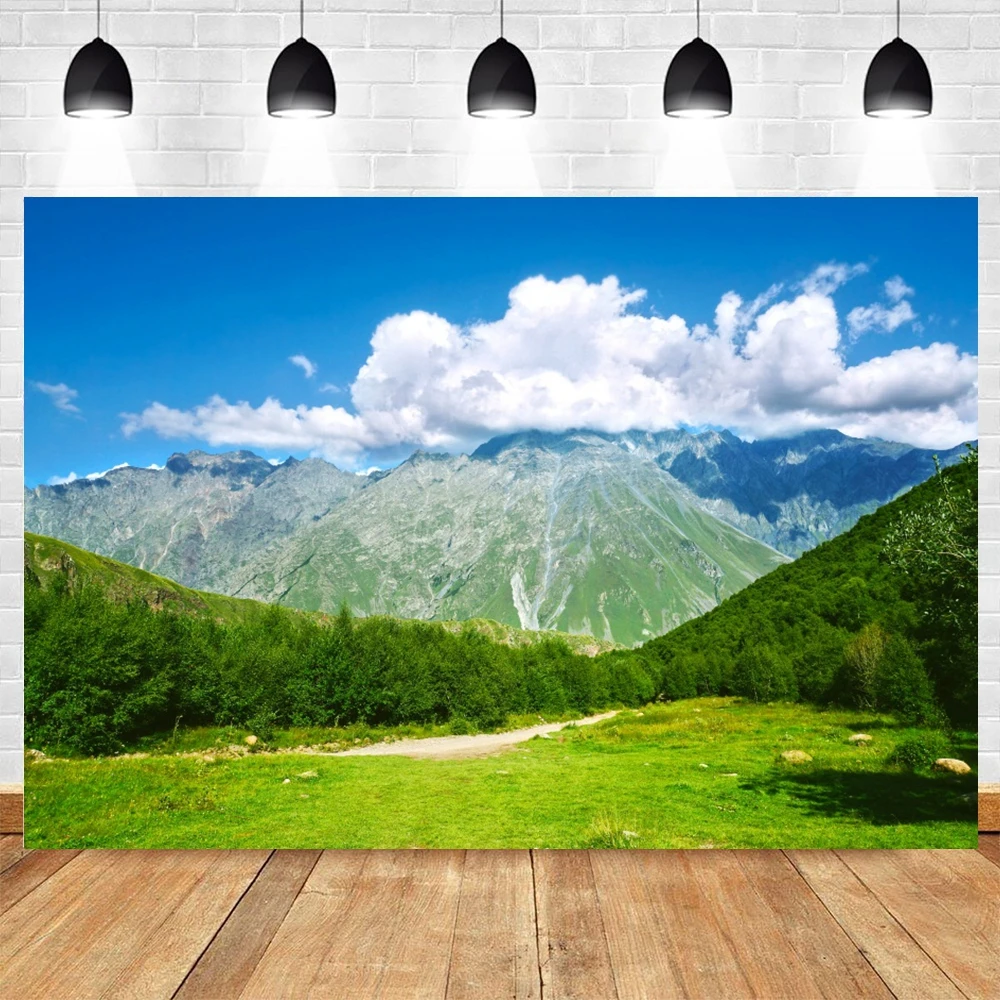 Spring Photography Backdrop Green Forest Grass Garden Park Natural Landscape Holiday Decor Photography Background Photo Studio