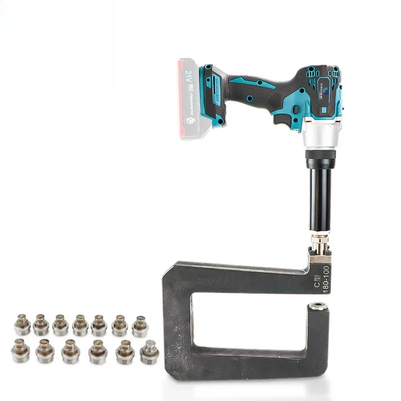Lithium Battery C-shaped Steel Side Bottom Punching Gun, Electric Photovoltaic Bracket, Rib and Inclined Beam Punching Machine,