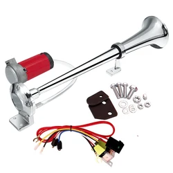 150DB Single Trumpet Air Horn with Compressor and horn realy harness for Vehicle Truck Lorry Boat 12V