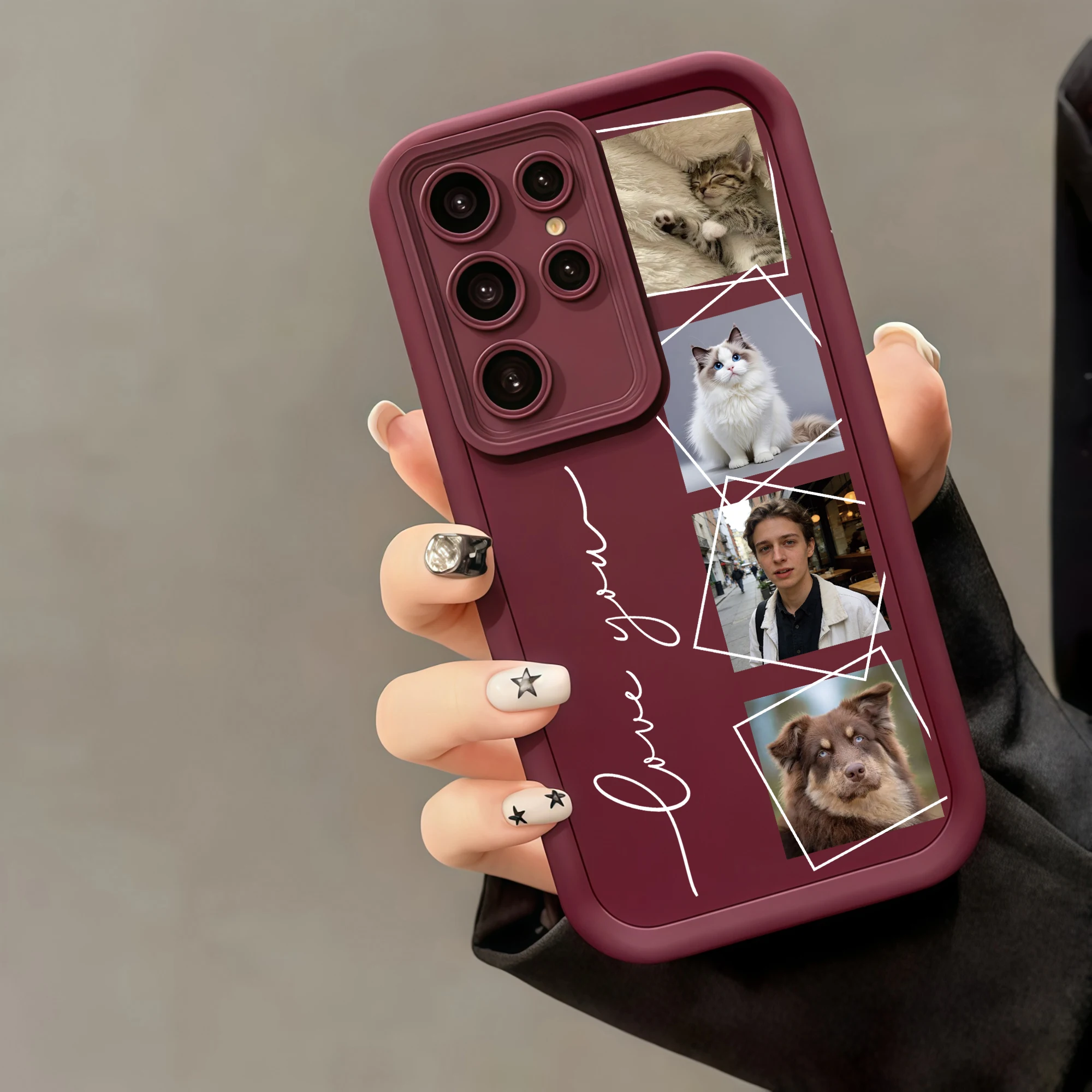Individuelles Foto Familie Freunde Paar Bilder Weiche TPU Handyhülle für Samsung Galaxy S26 S25 S24 S23 S22 S21 S20 Ultra Plus FE A56 – Detail 7