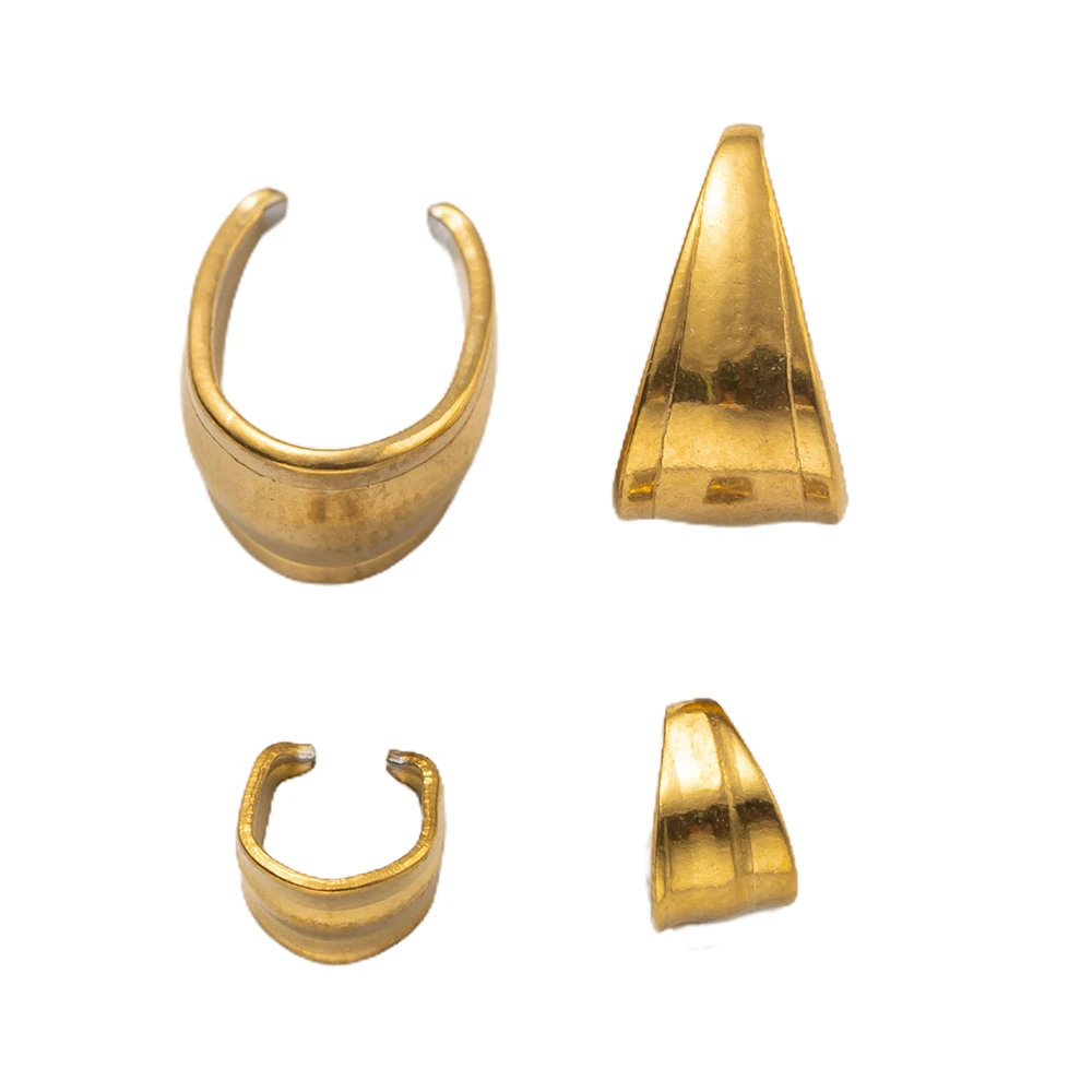 20/100 قطعة/الوحدة قلادة من الفولاذ المقاوم للصدأ قلادة المشبك بذور البطيخ مشبك DIY بها بنفسك سحر الذهب اللون المشابك صنع المجوهرات النتائج