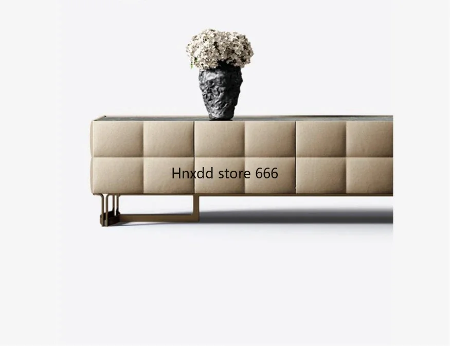Italian light luxury TV cabinet sapphire luxury stone TV cabinet