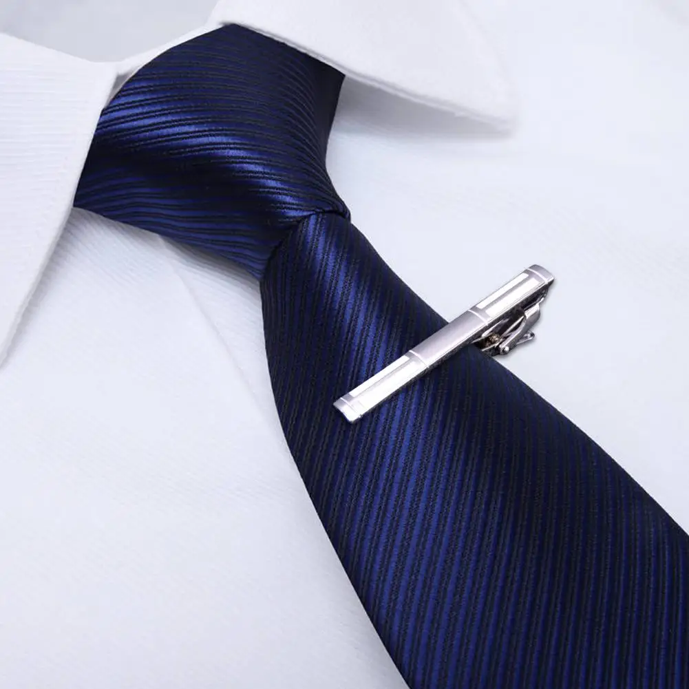 Resistente ao desgaste Delicado Reutilizável Tie Clip para Marido, Superfície Lisa, Tie Acessório, Estável