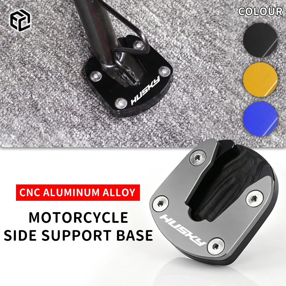 For SYM HUSKY ADV 150  HUSKY 150 200 Side Stand Support Base CNC Aluminum Alloy Motorcycle Kickstand Extension Pad Accessories