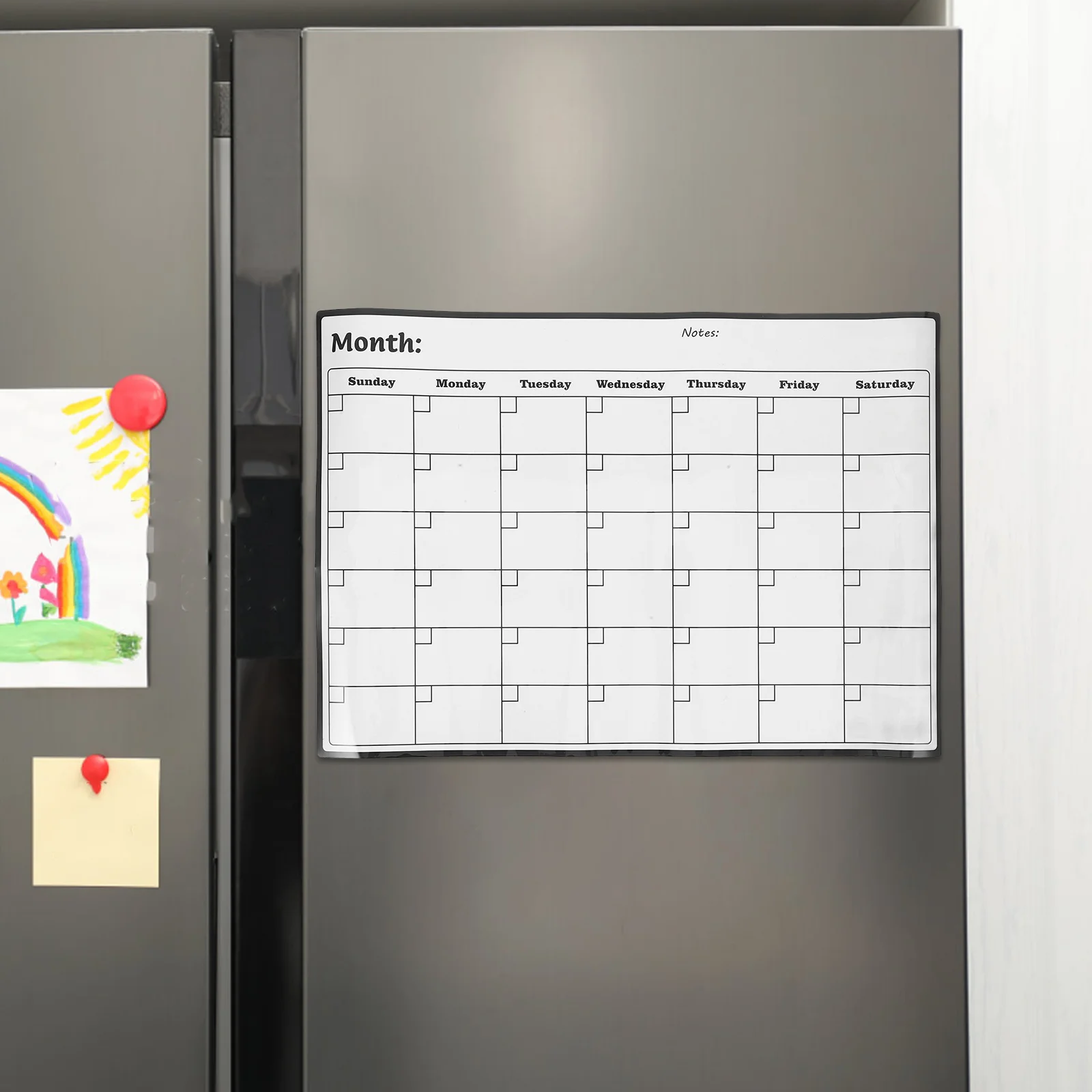 Calendario mensile magnetico cancellabile a secco, grande agenda per lavagna bianca, per frigorifero, organizer per l'home office, calendario cancellabile a secco