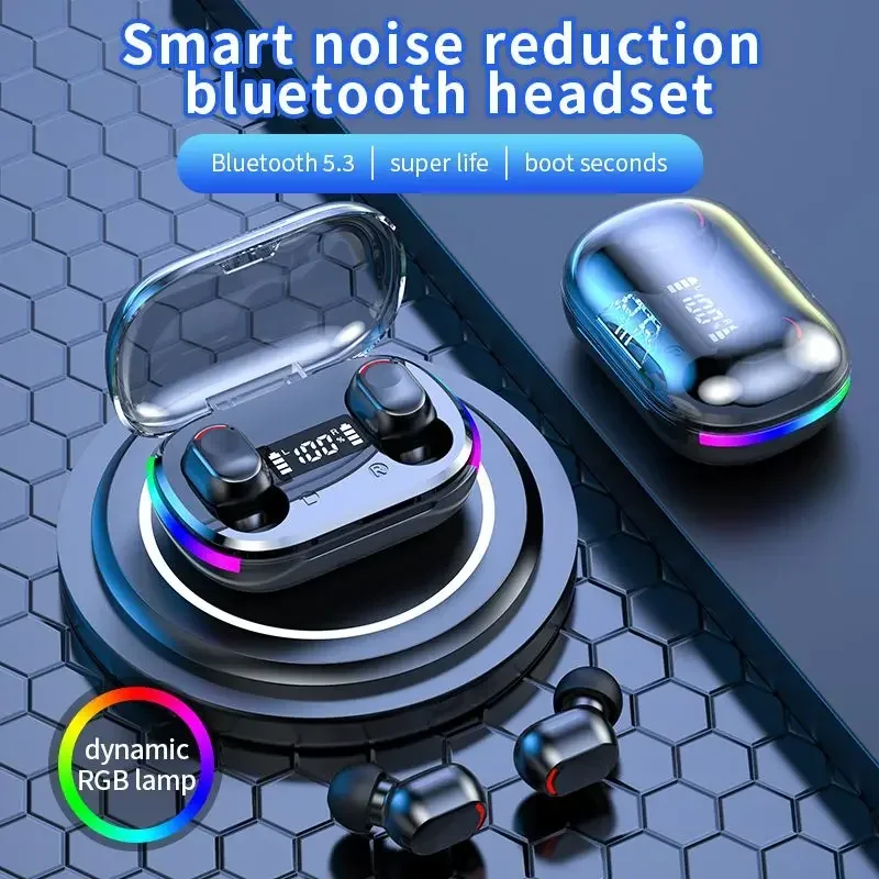 

New Wireless Headset Bluetooth 5.3 Headphones Noise Reduction TWS Earbud Sports Gaming Earphones Touch Control for Xiaomi Huawei