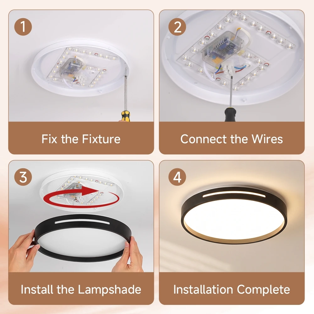 220V LED Ceiling Light Memory Function 3 Colors Bedroom Lamp 30/40W Indoor Panel Lighting for Living Room Kitchen Ceiling Lamp