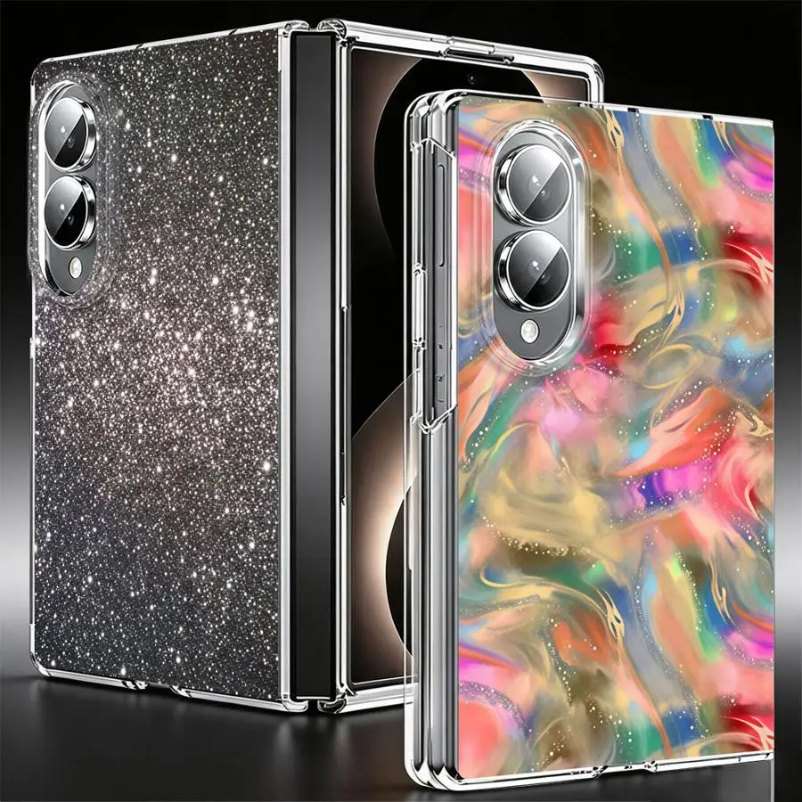 Luxury Glitter Print Case for Samsung Galaxy ZFold8 Ultra Z Fold8 Wide Z Fold 8 Phone Shell
