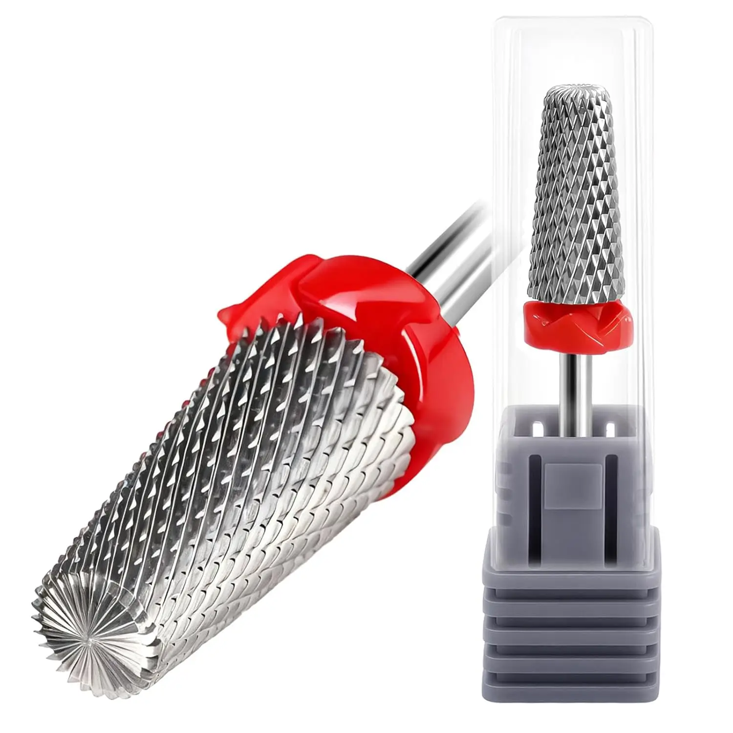 

5-in-1 Tungsten Carbide Nail Drill Bit - Safely Remove Acrylic & Gels, 3/32" Shank for Manicure & Pedicure (Fine)
