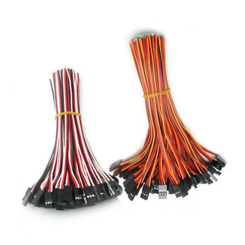 10Pcs 10/20/30/50cm RC Servo Extension Cord Cable 30/60Core Male Female Single Head Wire Lead For RC Drone Futaba Servo Part