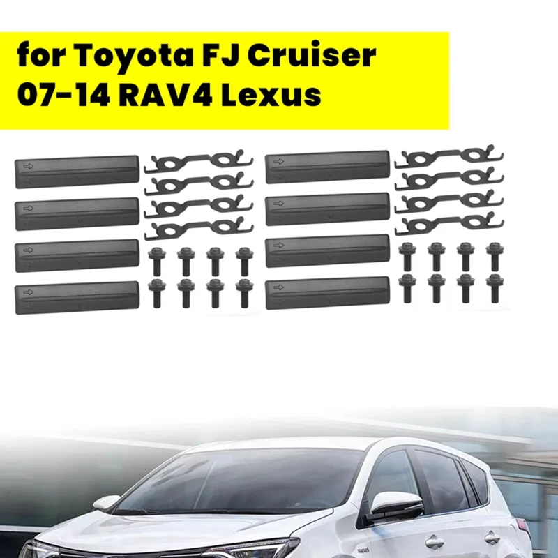 8Pcs Roof Drip Rack Removal Cover Clips With Bolt Bracket 75596-35020 For Toyota FJ Cruiser 07-14 RAV4 Lexus 90119-08C47