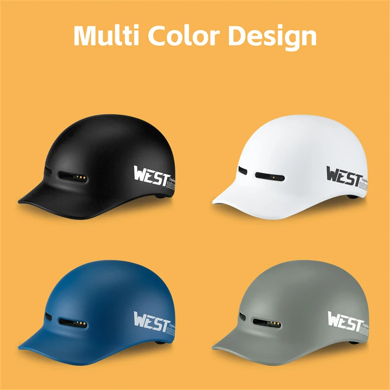 WEST BIKING Commuter Cycling Helmet Motorcycle Helmet Baseball Cap Half Helmet Scooter MTB Cycling Safety Hard Hat Adults