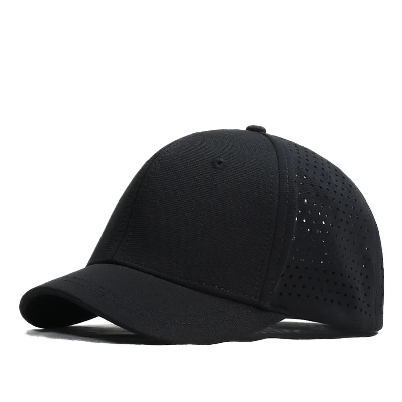 Customized Logo Hard Top Short Brim Breathable Mesh Hat Men\'s New Summer Big Head Rear Sealing Sunshade Baseball Cap Gorras