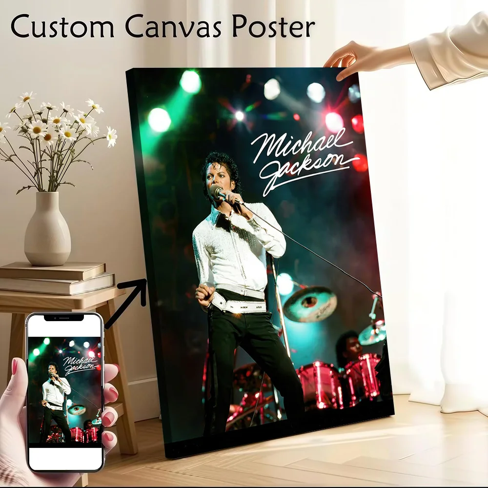Michael Jackson Canvas Poster Wall Art Customizable High Quality Printed Picture for Decorative Paintings Personalized Painting